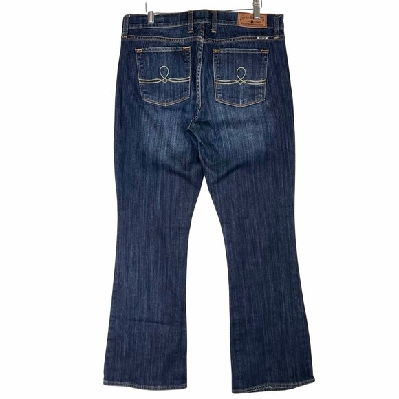 Lucky Brand Sofia Bootcut Jeans Womens Size 14/32 Dark Wash Regular Fit EUC - Picture 2 of 16